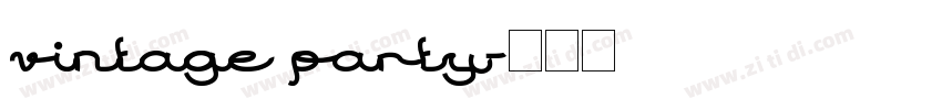 vintage party字体转换